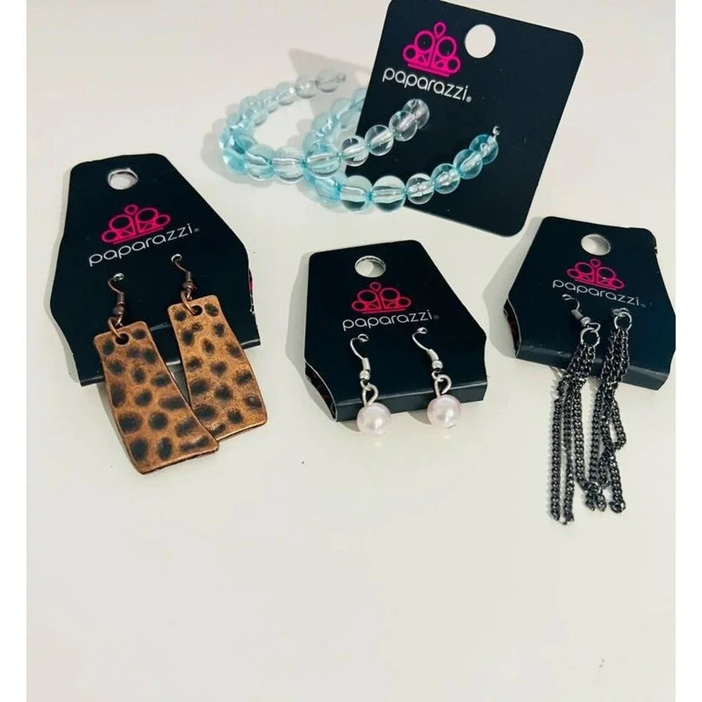 Lot of 4 paparazzi earrings